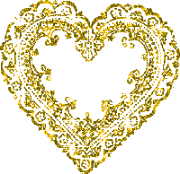 Gif animé coeur doré